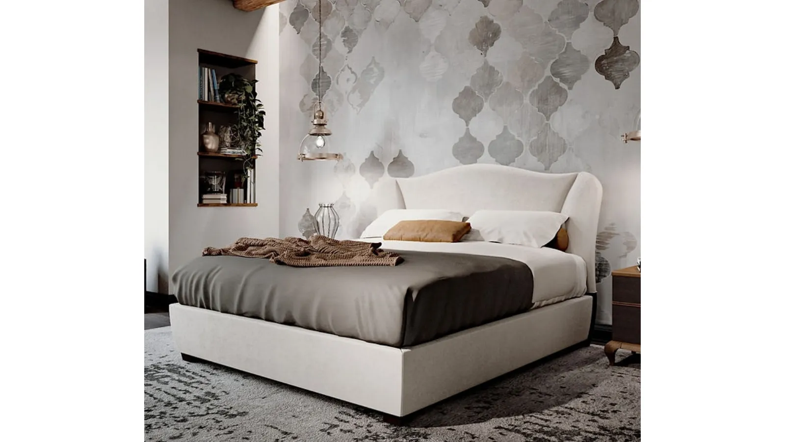 Letto in tessuto imbottito Plume di Fasolin