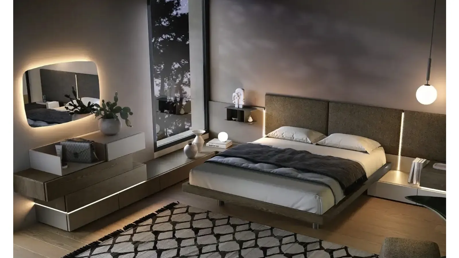 Letto di design Puzzle M17 di Moretti Compact Giorno Notte