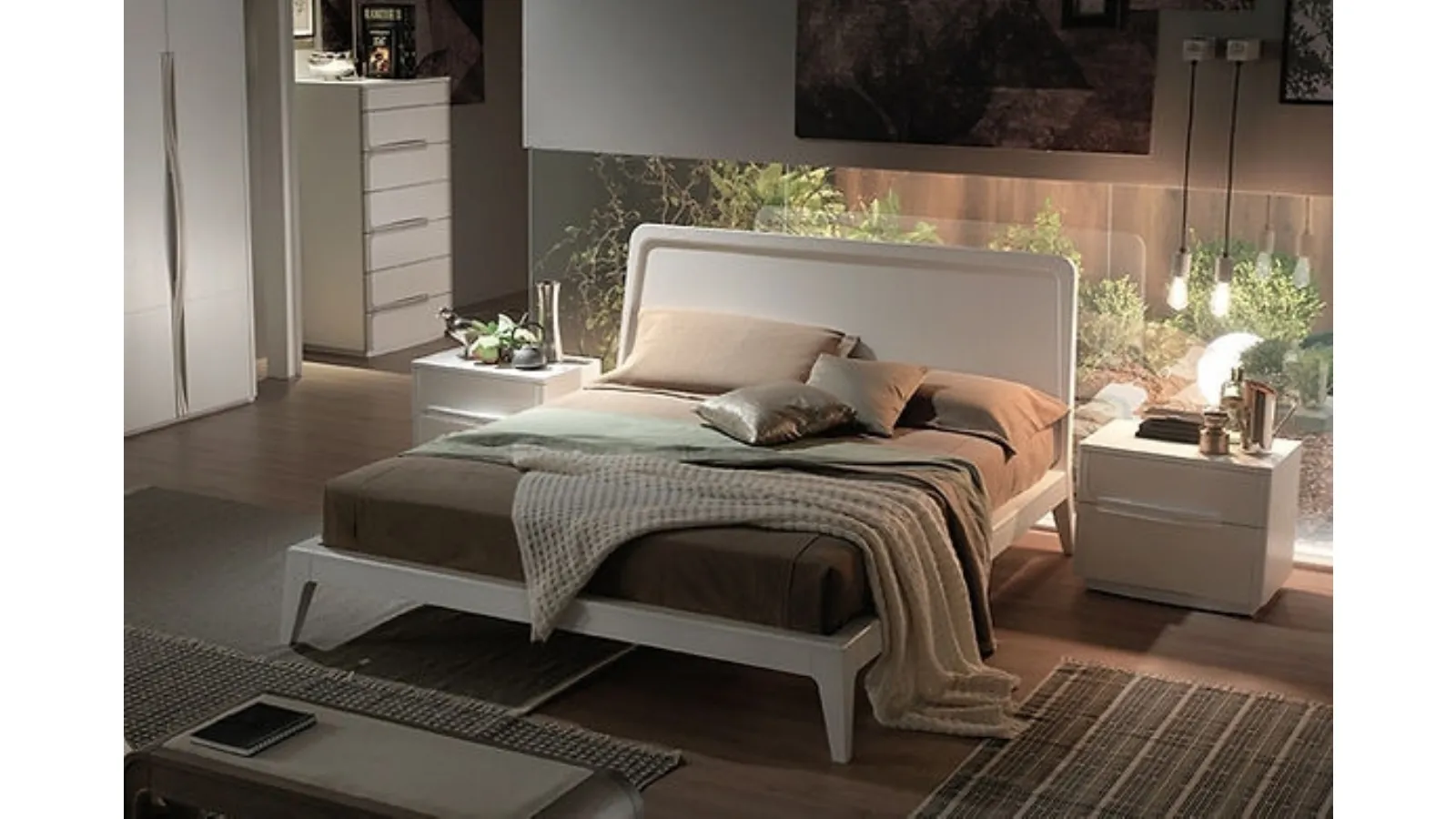 Letto con testiera Simple di Fasolin