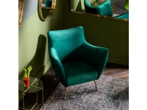 Poltrona in tessuto Goldfinger Verde di Kare Design