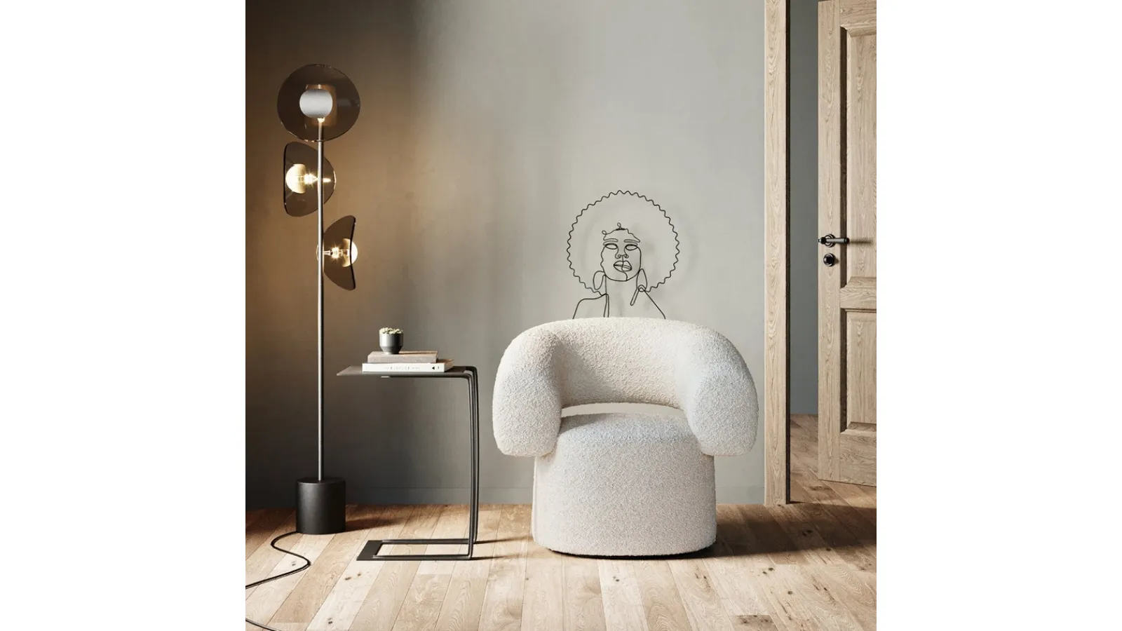 Poltroncina girevole Maye di Kare Design