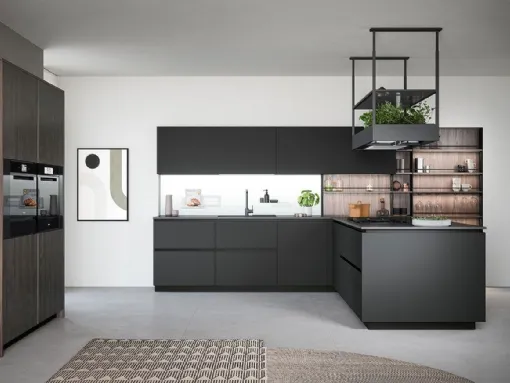 Cucina Moderna con penisola Trend Gola 01 di Forma Cucine